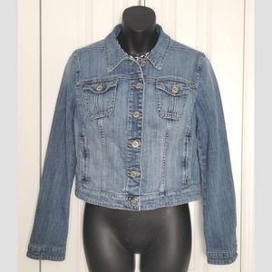 Vintage ELLE Denim Blue Jean Jacket Size M